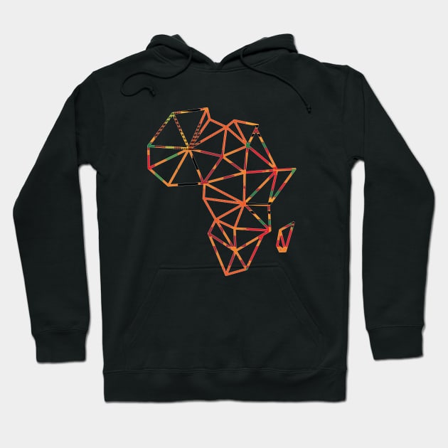 Africa Map ,Geometric, African Ankara Kente Pattern Hoodie by kentevibes